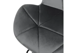 ML-Design Barhocker 4Er Set aus Samt Grau Gepolsterter Drehbar Hocker