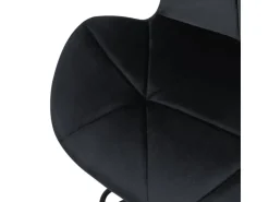 ML-Design Barhocker 2Er Set Samt Schwarz Gepolsterter Barstuhl mit Rückenlehne