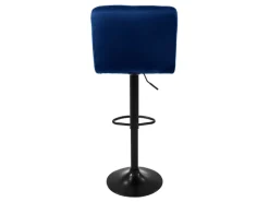 ML-Design Barhocker 2Er Set aus Samt Blau Gepolsterter Barstuhl mit Rückenlehne