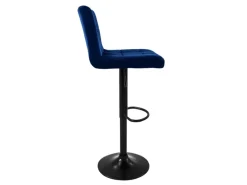 ML-Design Barhocker 2Er Set aus Samt Blau Gepolsterter Barstuhl mit Rückenlehne