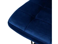 ML-Design Barhocker 2Er Set aus Samt Blau Gepolsterter Barstuhl mit Rückenlehne