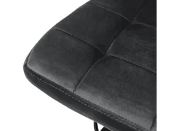 ML-Design Barhocker 2Er Set aus Samt Grau Gepolsterter Barstuhl mit Rückenlehne