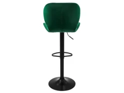 ML-Design Barhocker 2Er Set aus Samt Grün Gepolsterter Barstuhl mit Fußstütze