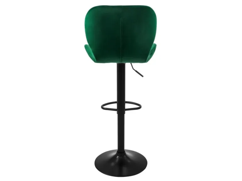 ML-Design Barhocker 2Er Set aus Samt Grün Gepolsterter Barstuhl mit Fußstütze