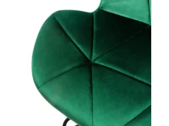 ML-Design Barhocker 2Er Set aus Samt Grün Gepolsterter Barstuhl mit Fußstütze