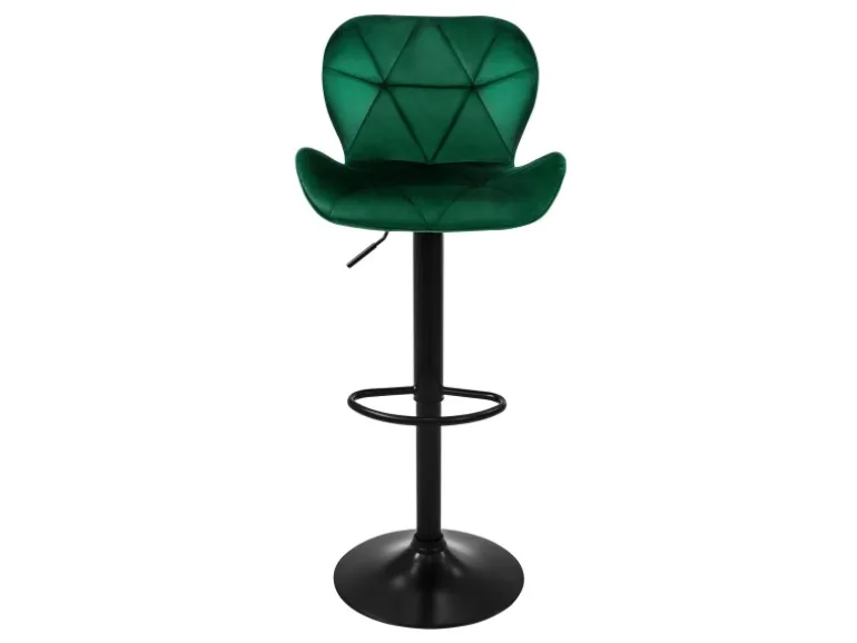 ML-Design Barhocker 2Er Set aus Samt Grün Gepolsterter Barstuhl mit Fußstütze