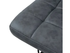 ML-Design Barhocker 4Er Set aus Kunstleder Anthrazit mit Rückenlehne Fußstütze