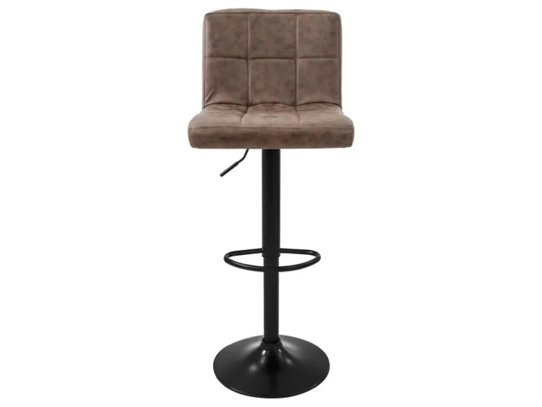 ML-Design Barhocker 4Er Set Bezug aus Kunstleder Braun Gepolsterter Barstuhl