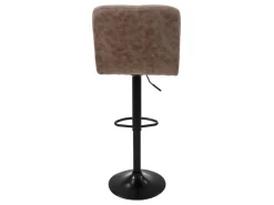 ML-Design Barhocker 4Er Set Bezug aus Kunstleder Braun Gepolsterter Barstuhl