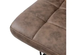 ML-Design Barhocker 4Er Set Bezug aus Kunstleder Braun Gepolsterter Barstuhl