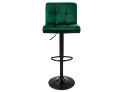 ML-Design Barhocker 2Er Set aus Samt Grün Gepolsterter Barstuhl mit Rückenlehne