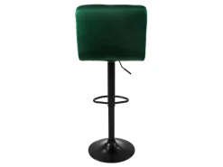 ML-Design Barhocker 2Er Set aus Samt Grün Gepolsterter Barstuhl mit Rückenlehne