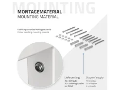 ML-Design 2Er Set Wandkonsole Winkel L-Form für Waschtisch 350x150 mm Weiß Stahl