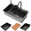 ML-Design Multifunktionale Spülbecken Edelstahl 80x46 cm Anthrazit Rechteckig