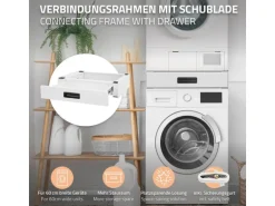 ML-Design Verbindungsrahmen für Waschmaschine mit Ausziehbarer Schublade 60x55cm
