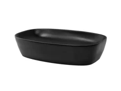 ML-Design Waschbecken aus Keramik Schwarz 605x385x140 mm Abgerundeten Ecken