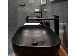 ML-Design Waschbecken aus Keramik Schwarz 605x385x140 mm Abgerundeten Ecken