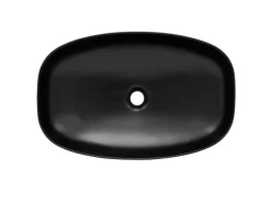 ML-Design Waschbecken aus Keramik Schwarz 605x385x140 mm Abgerundeten Ecken