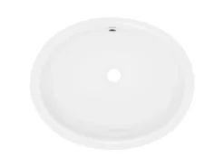 ML-Design Waschbecken Keramik Weiß Glänzend 49x40,5 cm Oval und Ablaufgarnitur