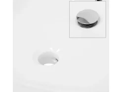 ML-Design Waschbecken Keramik Weiß Glänzend 49x40,5 cm Oval und Ablaufgarnitur