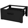 ML-Design Waschmaschinen Untergestell mit Schublade 63x54cm Stahl Schwarz 150kg