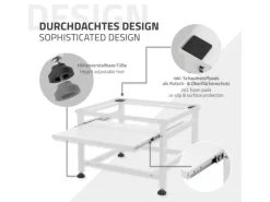 ML-Design Waschmaschinen-Untergestell Ausziehbarer Ablage Weiß 62,5x53,5x45 cm