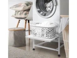 ML-Design Waschmaschinen-Untergestell Ausziehbarer Ablage Weiß 62,5x53,5x45 cm