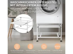 ML-Design Waschmaschinen-Untergestell Ausziehbarer Ablage Weiß 62,5x53,5x45 cm