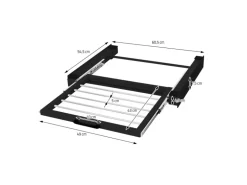 ML-Design Zwischenbaurahmen mit Wäscheleine Stahl 60,5x54,5cm Schwarz