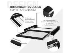 ML-Design Zwischenbaurahmen mit Wäscheleine Stahl 60,5x54,5cm Schwarz