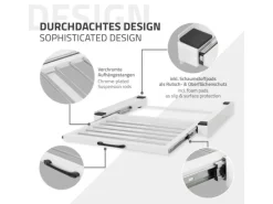 ML-Design Zwischenbaurahmen mit Wäscheleine 60,5x54,5cm Weiß für Waschmaschine