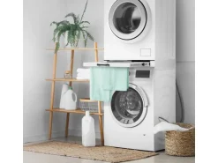 ML-Design Zwischenbaurahmen mit Wäscheleine 60,5x54,5cm Weiß für Waschmaschine