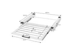 ML-Design Zwischenbaurahmen mit Wäscheleine 60,5x54,5cm Weiß für Waschmaschine