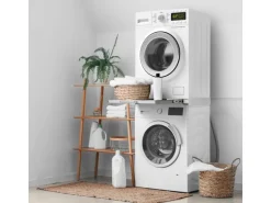 ML-Design Zwischenbaurahmen mit Ausziehplatte 60x60 cm Weiß für Waschmaschine