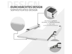 ML-Design Zwischenbaurahmen mit Ausziehplatte 60x60 cm Weiß für Waschmaschine
