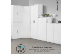 mokebo Midischrank in Weiß Der Praktische Mehrzweckschrank oder Aufbewahrungsschrank