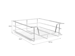 Monstershop 2 x Ausziehbare Küchenschublade  Für 50cm Breite Schränke