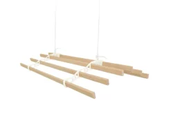 Monstershop 2m Elfenbeinfarbener 6-Latten-Wäscheständer mit Deckenrollen