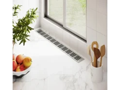 MS Beschläge Lüftungsgitter 60 x 800 mm Alu Silber F1 Eloxiert Belüftungsgitter