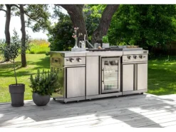 MyOutdoorKitchen Modul mit Kühlschrank und Aufbewahrungsschrank Stainless Collection