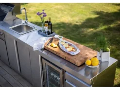 MyOutdoorKitchen Modul mit Kühlschrank und Aufbewahrungsschrank Stainless Collection