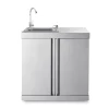MyOutdoorKitchen Modul mit Spülbecken und Aufbewahrungsschrank Stainless Collection