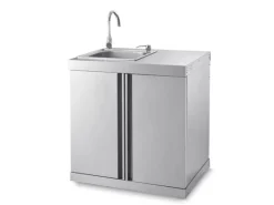 MyOutdoorKitchen Modul mit Spülbecken und Aufbewahrungsschrank Stainless Collection