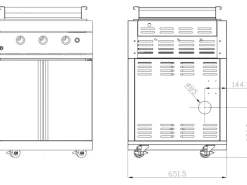 MyOutdoorKitchen Teppanyaki Modul Black Collection