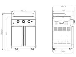 MyOutdoorKitchen Teppanyaki Modul Stainless Collection