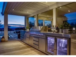 MyOutdoorKitchen Zweitüriger Modul-Kühlschrank Stainless Collection