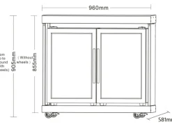 MyOutdoorKitchen Zweitüriger Modul-Kühlschrank Black Collection