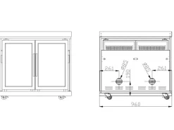 MyOutdoorKitchen Zweitüriger Modul-Kühlschrank Black Collection