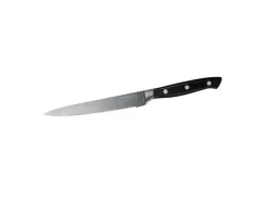 Nirosta Küchenmesser Trinity Gezahnt 14 cm Silber/Schwarz