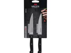 Nirosta Steakmesser Mega 21 cm Schwarz 2 Stück